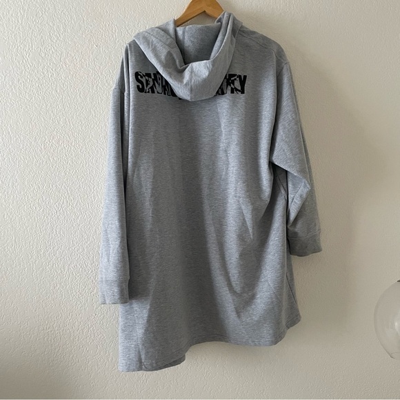 SAVAGE x FENTY gray sweatshirt cardigan Robe - Picture 2 of 8